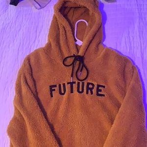 Dark Orange Future Fuzzy Hoodie